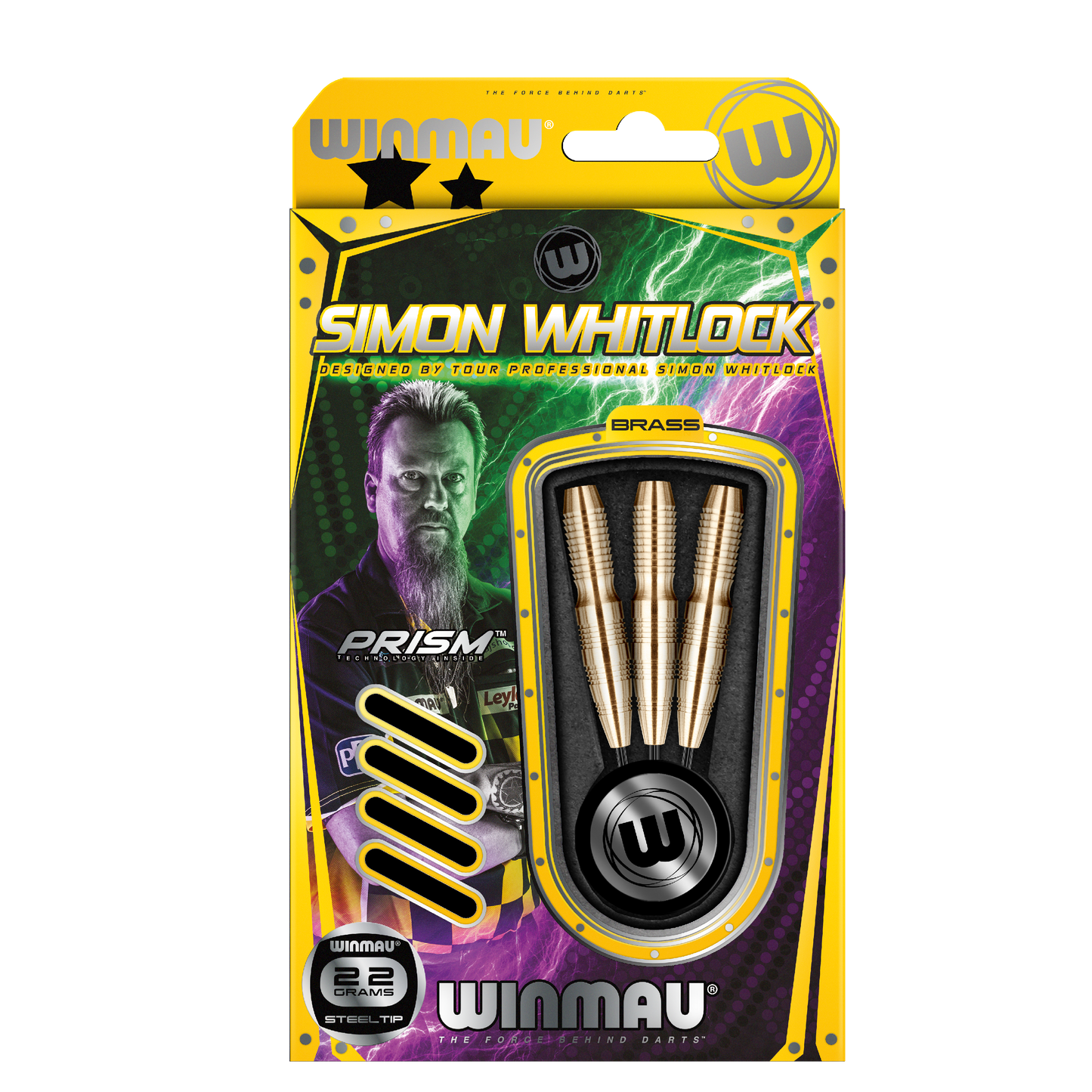 WINMAU - SIMON WHITLOCK - BRASS DARTS - 22 GRAMS