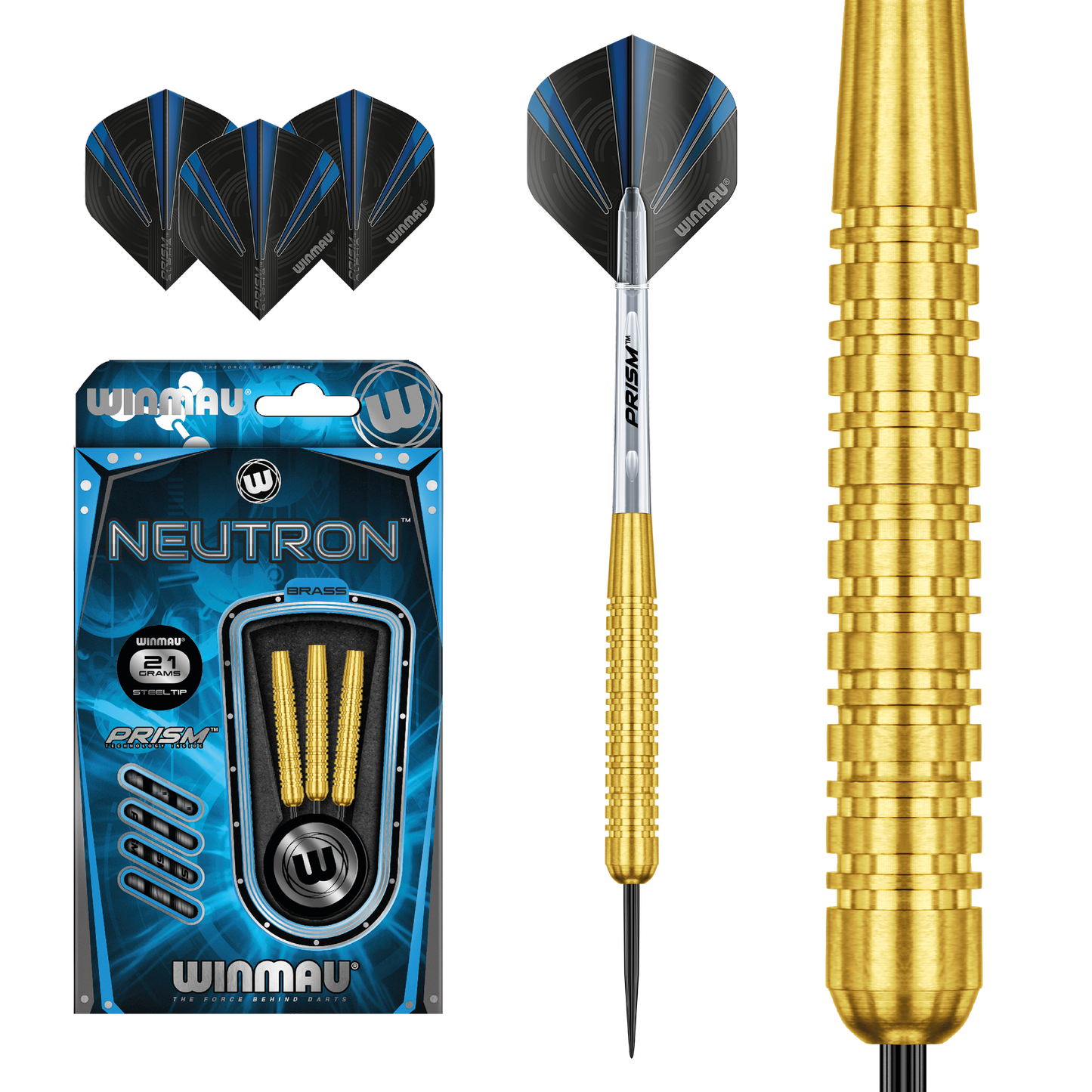 WINMAU - NEUTRON BRASS DARTS - 21 GRAMS