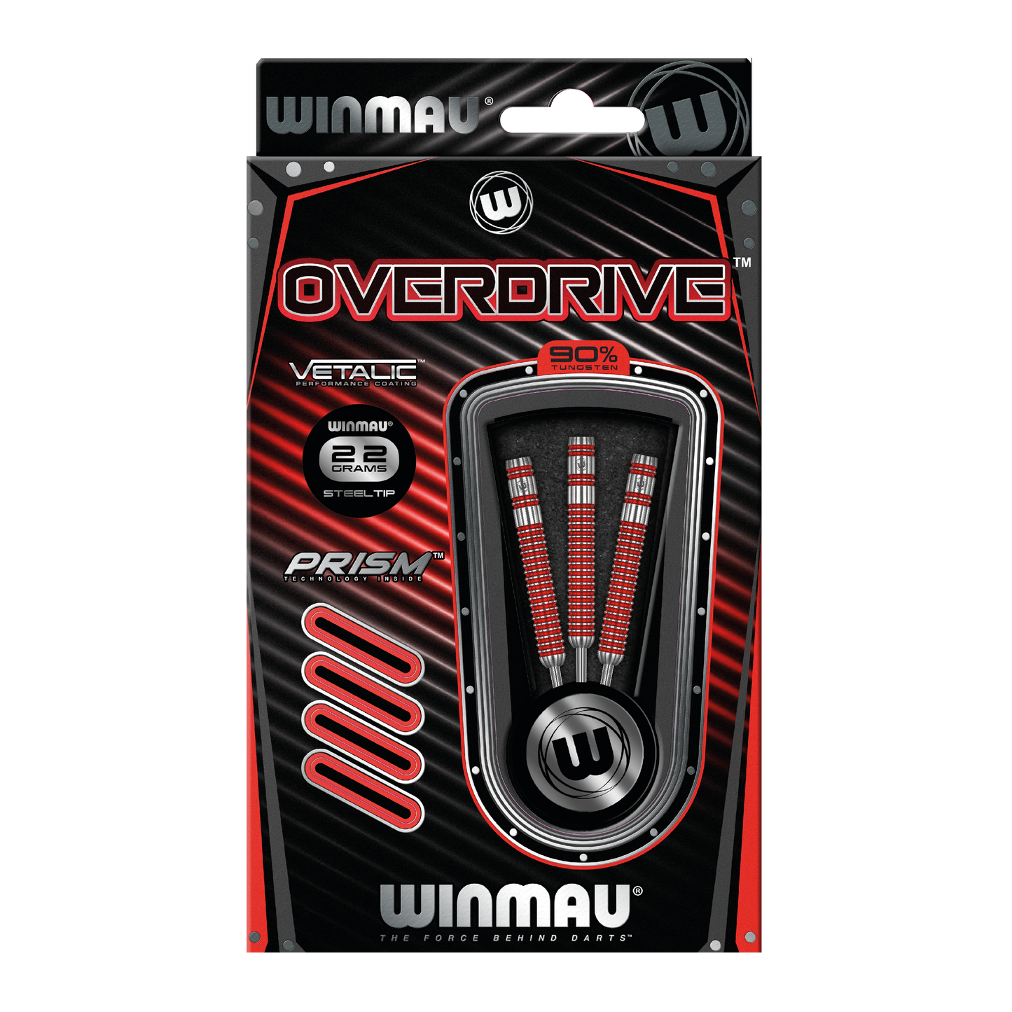 WINMAU - OVERDRIVE 90% TUNGSTEN DARTS - 22 GRAMS