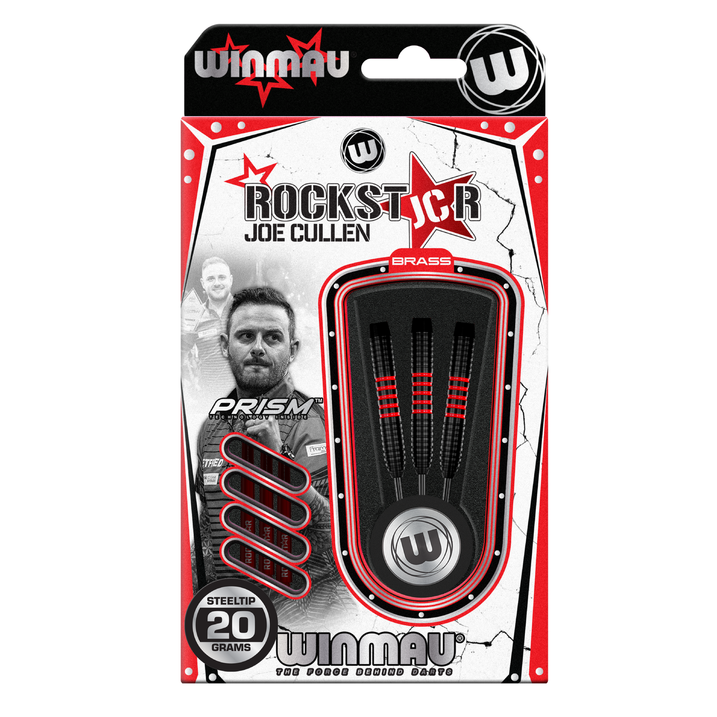 WINMAU - JOE CULLEN BRASS DARTS - BLACK COATED - 20 GRAMS