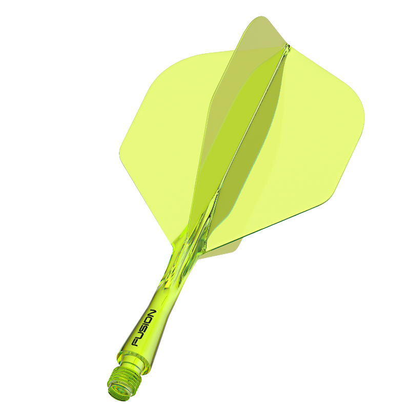 WINMAU - FUSION INTEGRATED FLIGHT & SHAFT - FLURO YELLOW - SHORT - 22MM