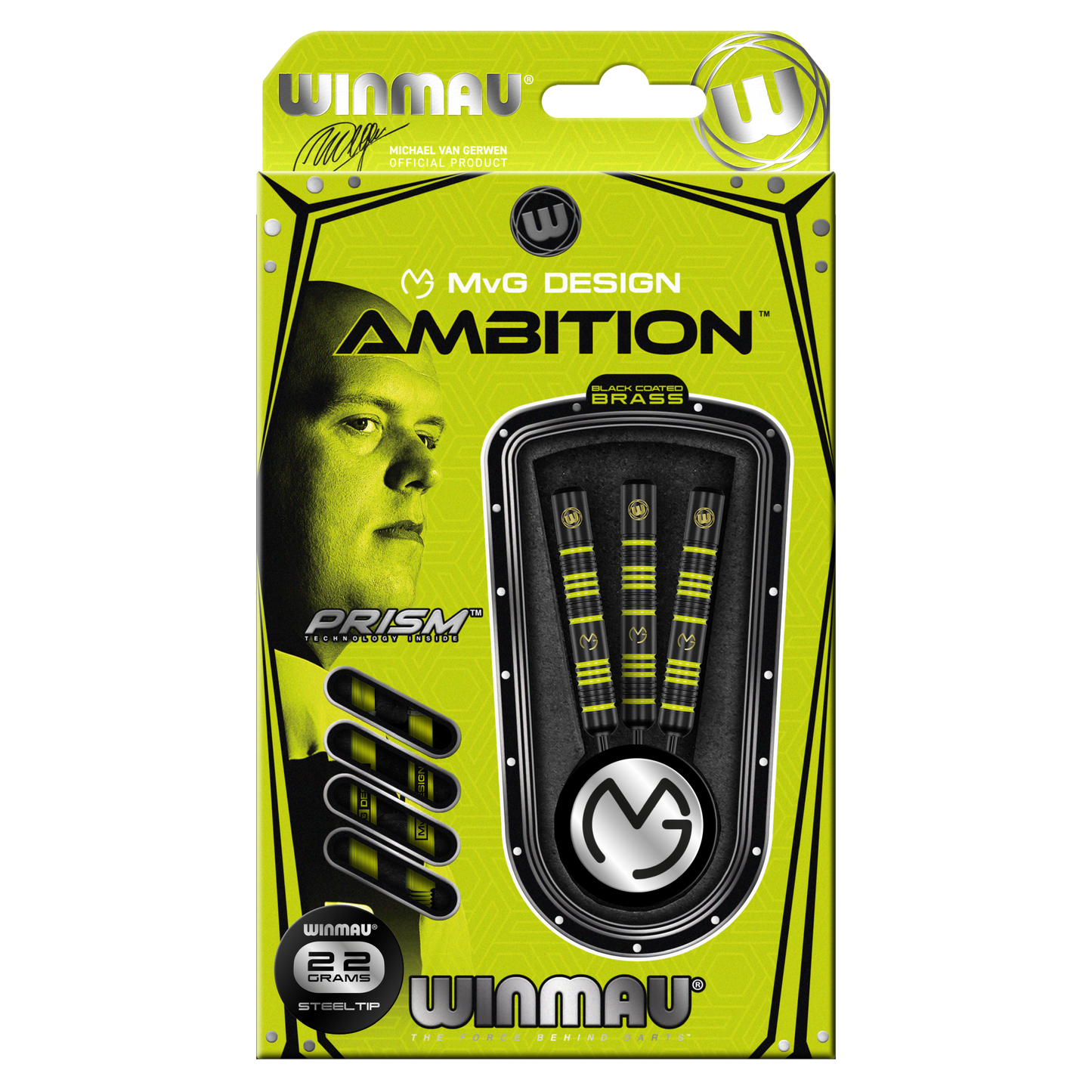 WINMAU - MICHAEL VAN GERWEN - AMBITITION BRASS DART - 22 GRAMS
