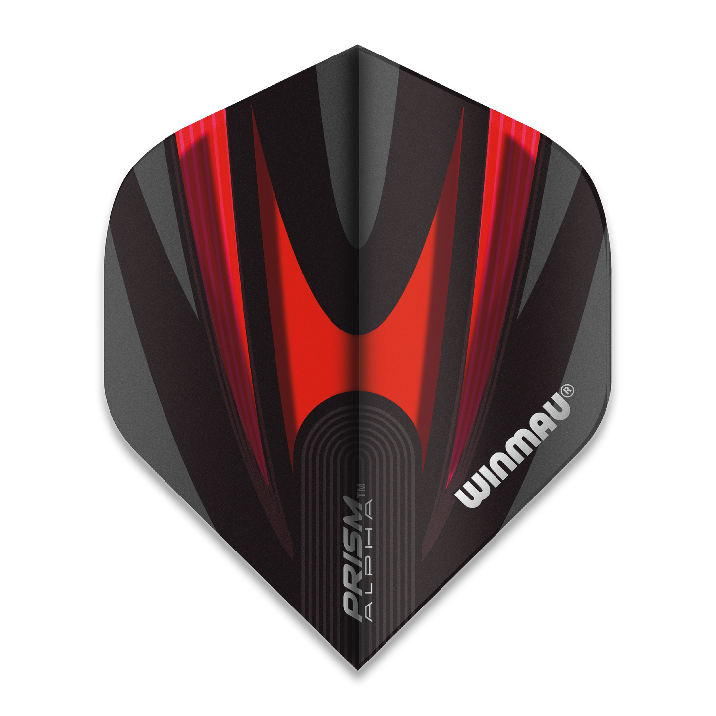 WINMAU - PRISM ALPHA STANDARD FLIGHTS - BLACK & RED DESIGN - SET OF 3