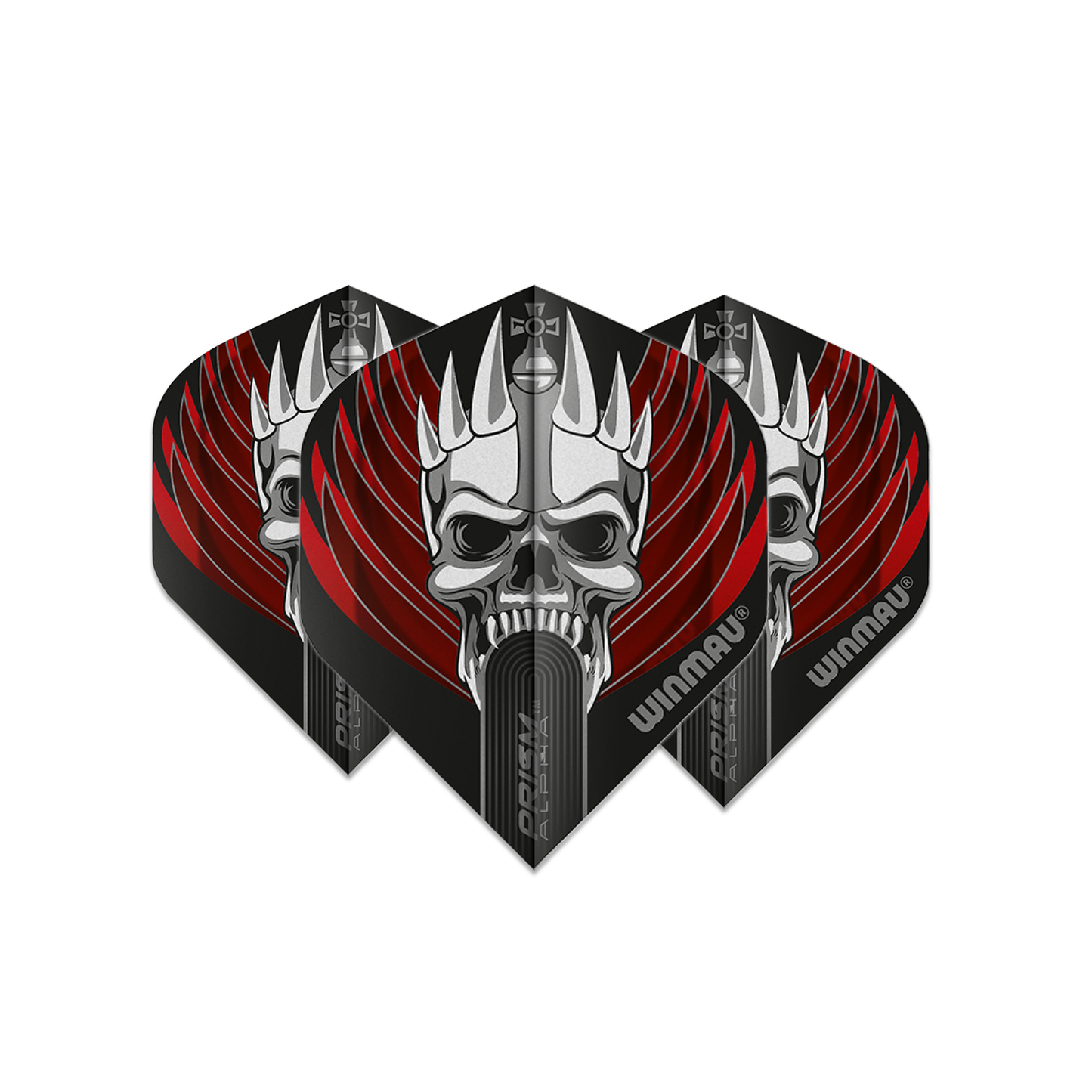 WINMAU - PRISM ALPHA STANDARD FLIGHTS - SKULL & HORNS DESIGN - SET OF 3