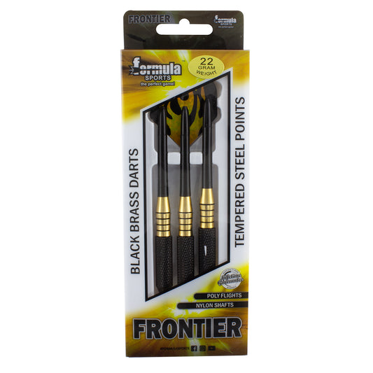 FORMULA SPORTS - FRONTIER BLACK BRASS DARTS - 22 GRAMS