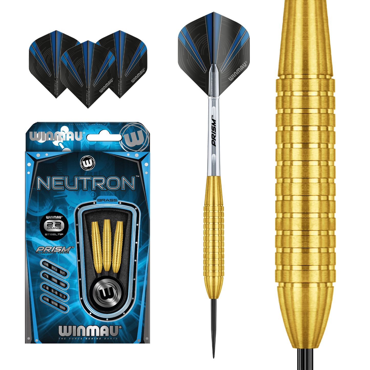 WINMAU - NEUTRON BRASS DARTS - 22 GRAMS