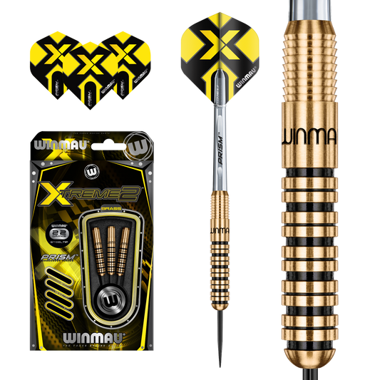 WINMAU - EXTREME BRASS "2" DARTS - 22 GRAMS