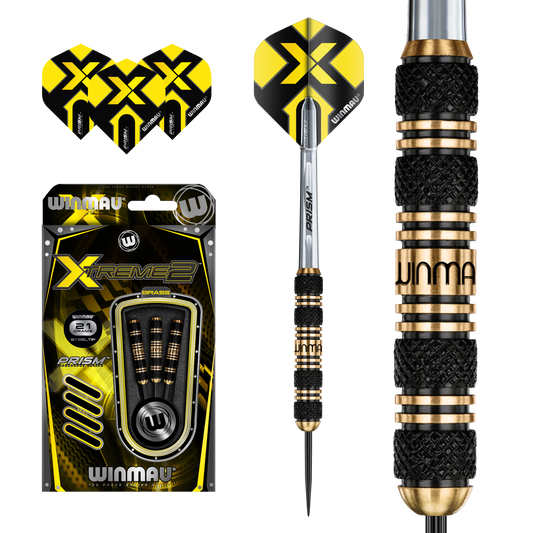 WINMAU - EXTREME BRASS "2" DARTS - 21 GRAMS