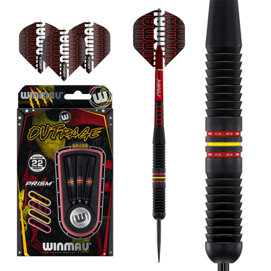 WINMAU - OUTRAGE BRASS DARTS - 22 GRAMS