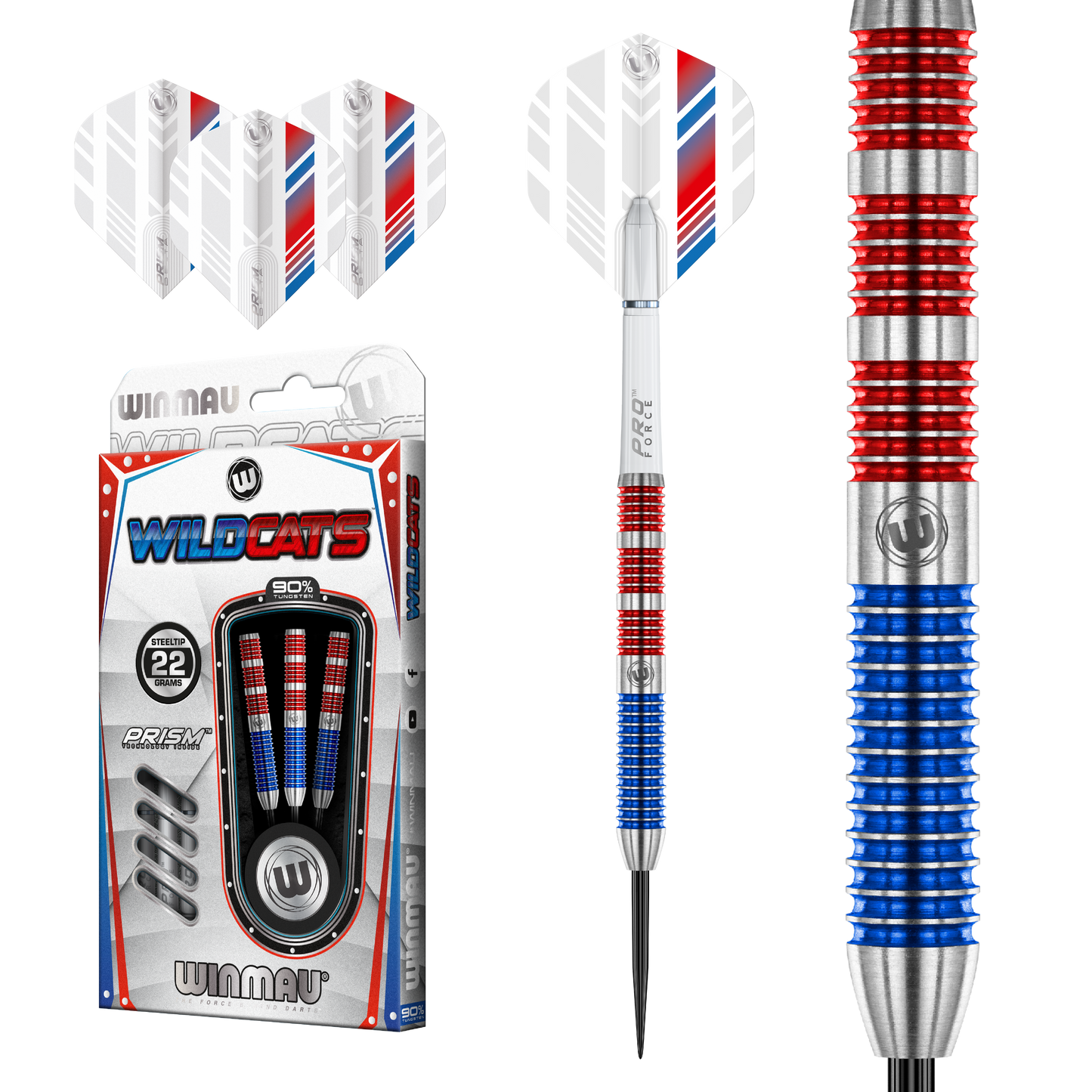 WINMAU - WILDCATS 90% TUNGSTEN DARTS - 22 GRAMS