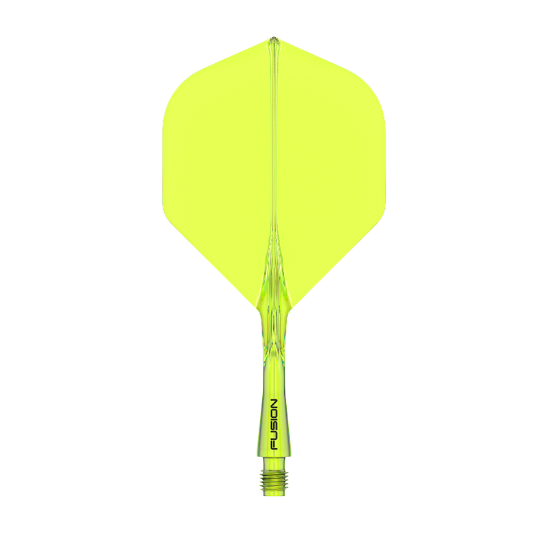 WINMAU - FUSION INTEGRATED FLIGHT & SHAFT - FLURO YELLOW - SHORT - 22MM