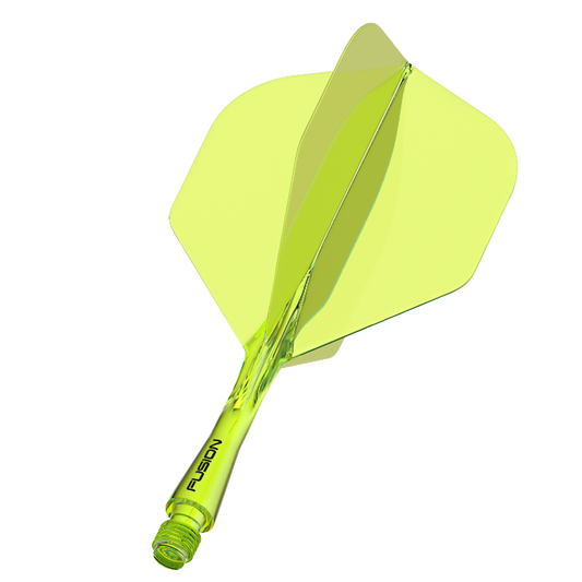 WINMAU - FUSION INTEGRATED FLIGHT & SHAFT - FLURO YELLOW - SHORT - 22MM