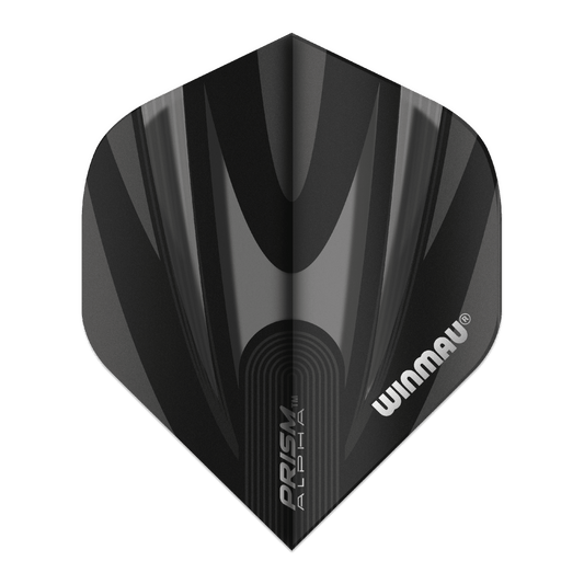 WINMAU - PRISM ALPHA STANDARD FLIGHTS - BLACK & GREY DESIGN - SET OF 3
